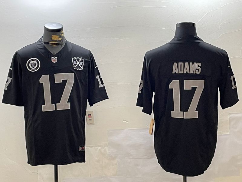 Men Oakland Raiders #17 Adams Black Three generation 2024 Nike Limited NFL Jersey style 4->oakland raiders->NFL Jersey